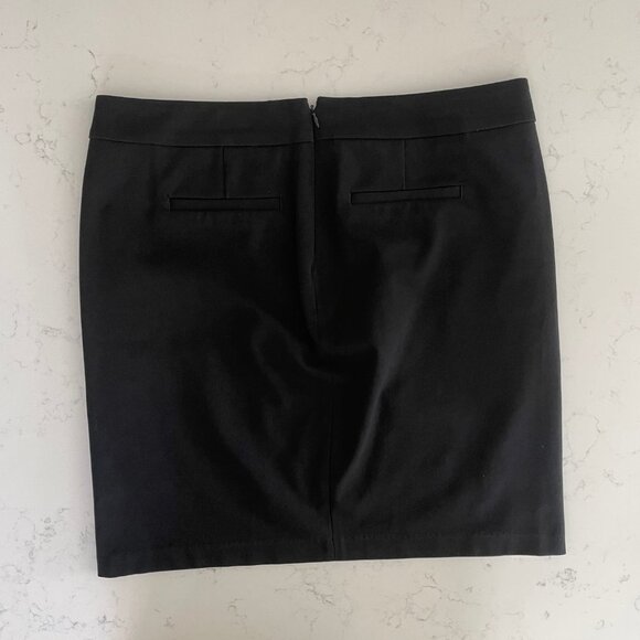 Cynthia Rowley Midi Lined Cotton Blend Skirt Black w White Accents Sz 10 NWOT - Picture 3 of 8